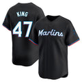 Miami Marlins #47 John King Player Black BFRAILEY Home Limited Stitched Jerseys