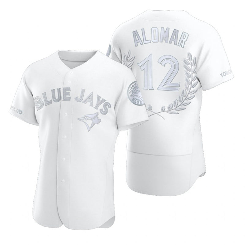 Toronto Blue Jays #12 Roberto Alomar White BFRAILEY Flexbase Fashion Jersey