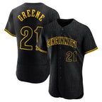 Cincinnati Reds #21 Hunter Greene Player Black BFRAILEY Snake Skin City Limited Elite Home Stitched Jerseys