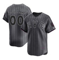 Custom New York Mets Graphite BFRAILEY 2024 City Connect Limited Stitched Jersey