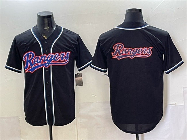 Texas Rangers Team Big Logo 2026 Fashion Replica Black BFRAILEY Out Stitched Jersey