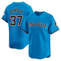 Miami Marlins #37 Anthony Bender Player Blue BFRAILEY Home Limited Stitched Jerseys