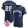 Chicago Cubs #25 Moises Ballesteros Player Navy BFRAILEY City Connect 150th Anniversary Limited Elite Home Stitched Jerseys