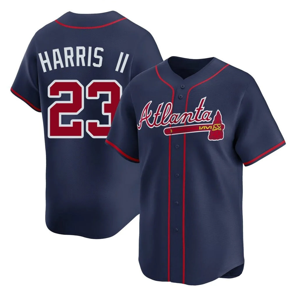Atlanta Braves #23 Michael Harris II Player Navy BFRAILEY Limited Home Game Stitched Jerseys