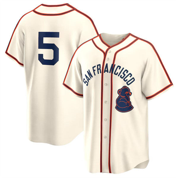 San Francisco Giants #5 Mike Yastrzemski Cream BFRAILEY 2024 Rickwood Classic Stitched Jersey
