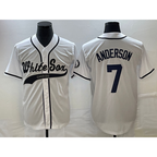 Chicago White Sox #7 Tim Anderson White BFRAILEY Cool Base Stitched Jersey
