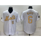 New York Mets #6 Starling Marte Number White BFRAILEY 2022 All Star Stitched Cool Base Jersey