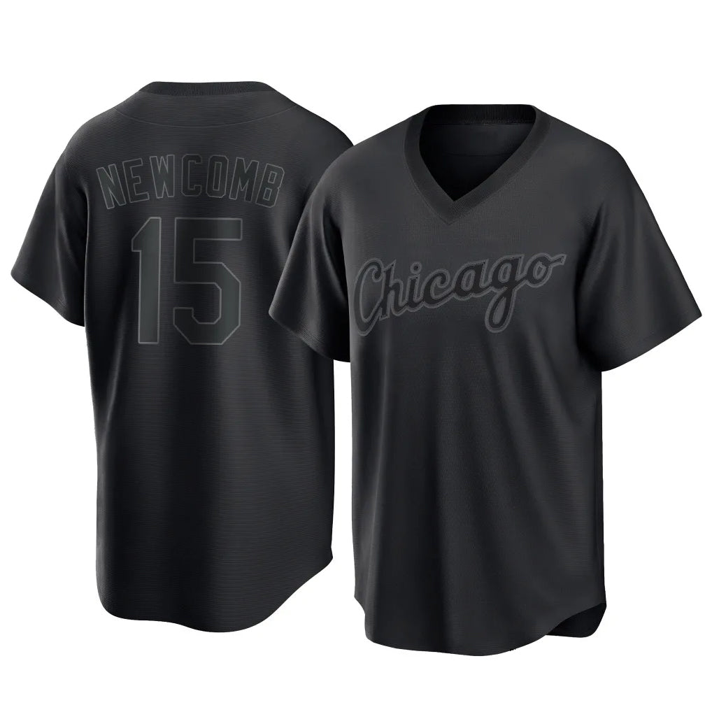 Chicago White Sox #15 Sean Newcomb Player Black BFRAILEY T-shirt Home Game Stitched Jerseys