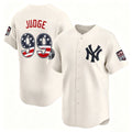 New York Yankees #99 Aaron Judge Cream BFRAILEY USA 250 Fourth of July Limited Stitched Jersey