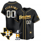 Custom Houston Astros Houston Rodeo Patch Vapor Premier Limited Jersey ¨C All Stitched-Black BFRAILEY