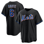 New York Mets #6 Starling Marte Black BFRAILEY Stitched Cool Base Jersey