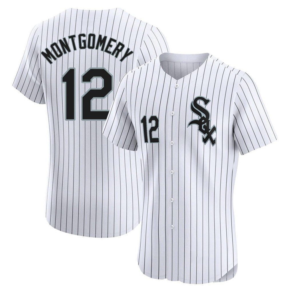 Chicago White Sox #12 Colson Montgomery Player White BFRAILEY Stripe Limited Elite Home Stitched Jerseys