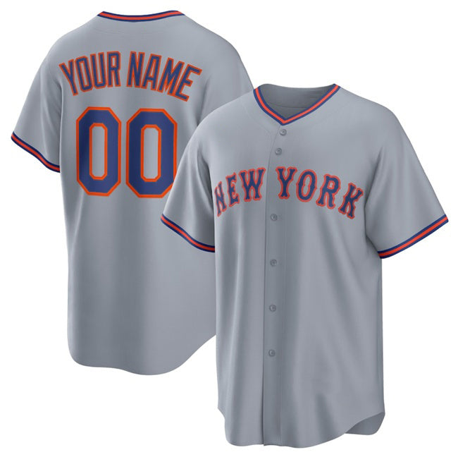 Custom New York Mets Active Player Gray BFRAILEY 2025 Limited Stitched Jersey