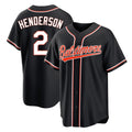 Baltimore Orioles #2 Gunnar Henderson Player Black BFRAILEY Out Home Game Stitched Jerseys