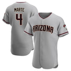 Arizona Diamondbacks #4 Ketel Marte Player Gray BFRAILEY Road Limited Elite Home Game Stitched Jerseys