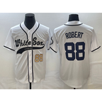 Chicago White Sox #88 Luis Robert Number White BFRAILEY Cool Base Stitched Jersey