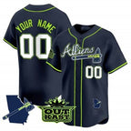 Custom Atlanta Braves Atliens Vapor Premier Limited Jersey V2 ¨C All Stitched-Navy BFRAILEY