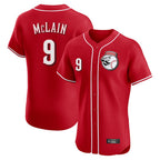 Cincinnati Reds #9 Matt McLain Player Red BFRAILEY Limited Elite Home Game Stitched Jerseys