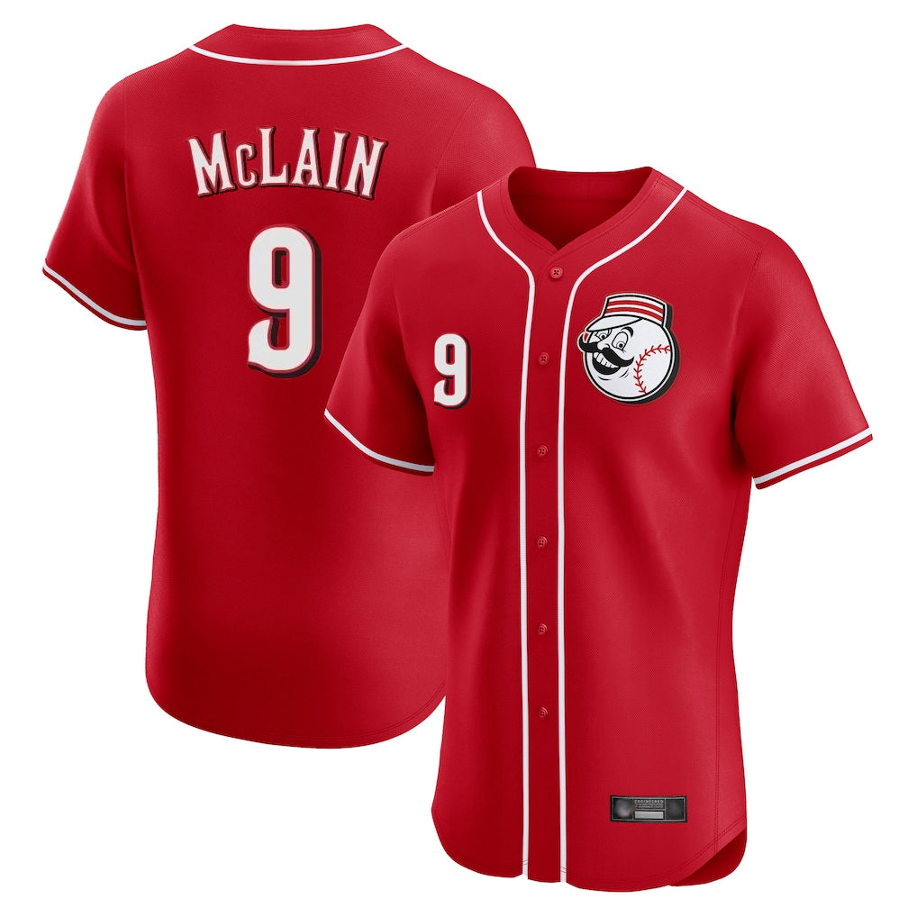 Cincinnati Reds #9 Matt McLain Player Red BFRAILEY Limited Elite Home Game Stitched Jerseys
