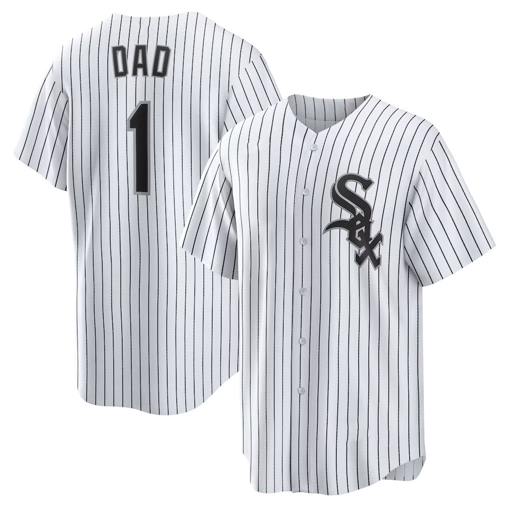 Chicago White Sox White BFRAILEY #1 Dad Home Replica Jersey