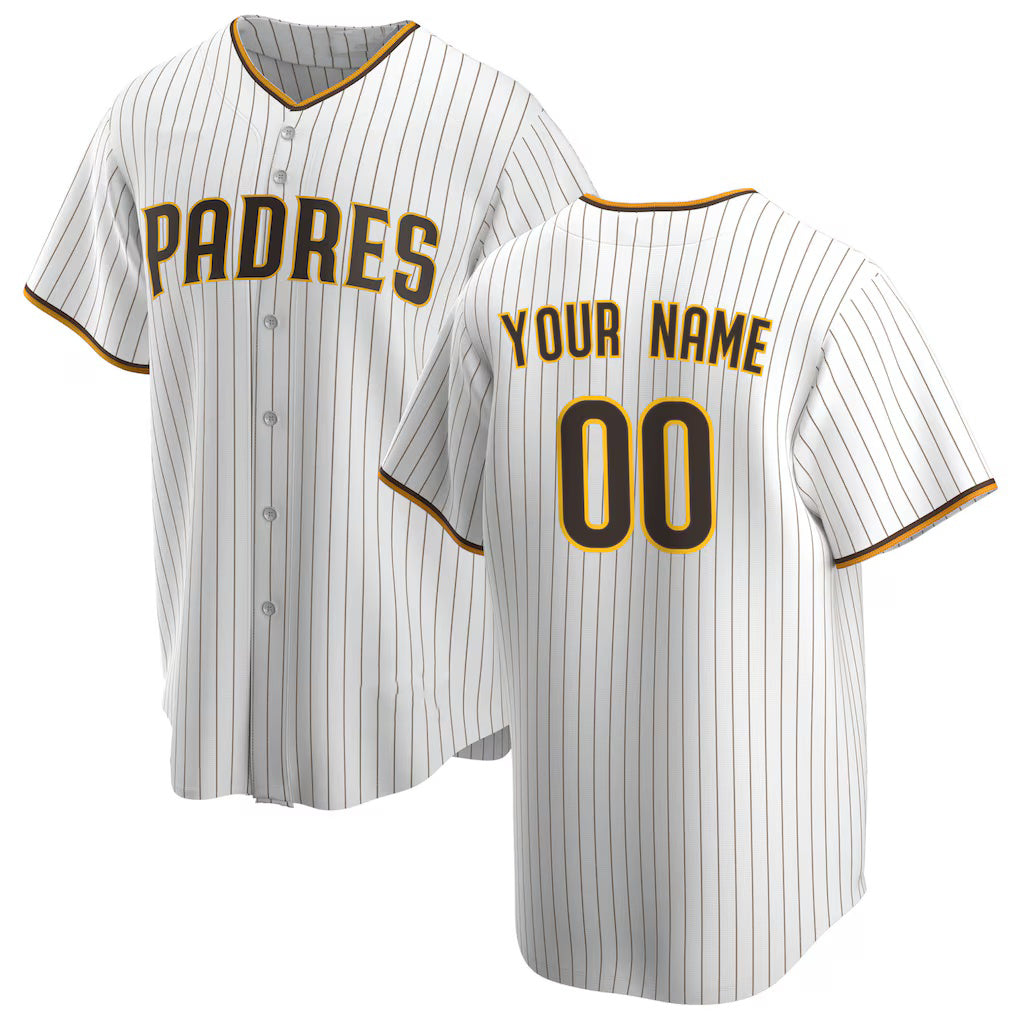 Custom San Diego Padres White BFRAILEY Home Replica Jersey