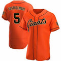 San Francisco Giants #5 Mike Yastrzemski Orange BFRAILEY Flex Base Jersey