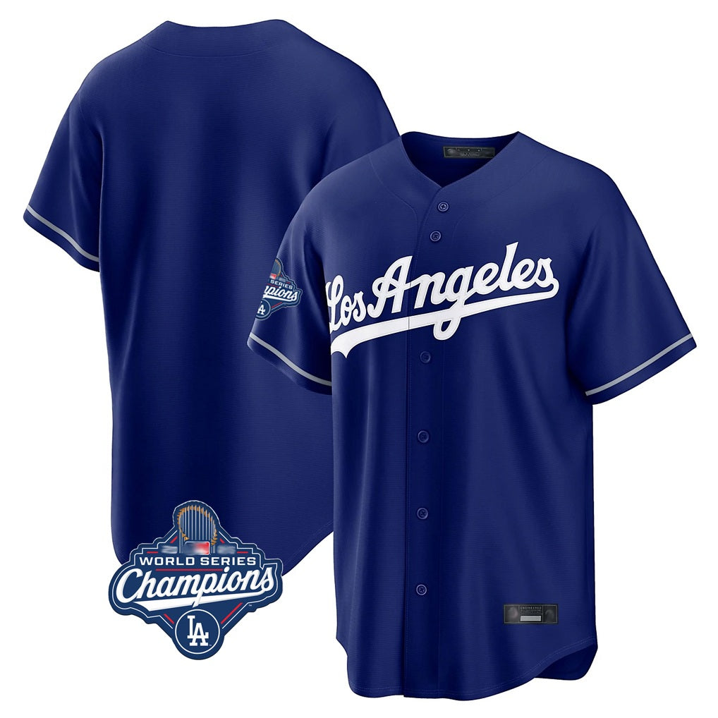 Los Angeles Dodgers Blank Player Royal BFRAILEY Game World Series Meet Stitched Jerseys