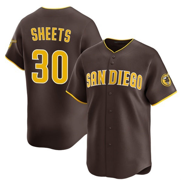 San Diego Padres #30 Gavin Sheets Brown BFRAILEY 2026 Road Limited Stitched Jersey