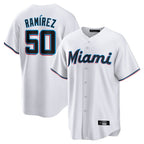 Miami Marlins #50 Agustin Ramirez Player White BFRAILEY Home Game Stitched Jerseys