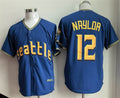 Seattle Mariners #12 Josh Naylor Royal BFRAILEY 2025 Cool Base Stitched jersey
