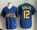 Seattle Mariners #12 Josh Naylor Royal BFRAILEY 2025 Cool Base Stitched jersey
