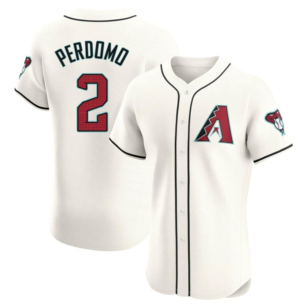 Arizona Diamondbacks #2 Geraldo Perdomo Player Cream BFRAILEY Limited Elite Home Game Stitched Jerseys