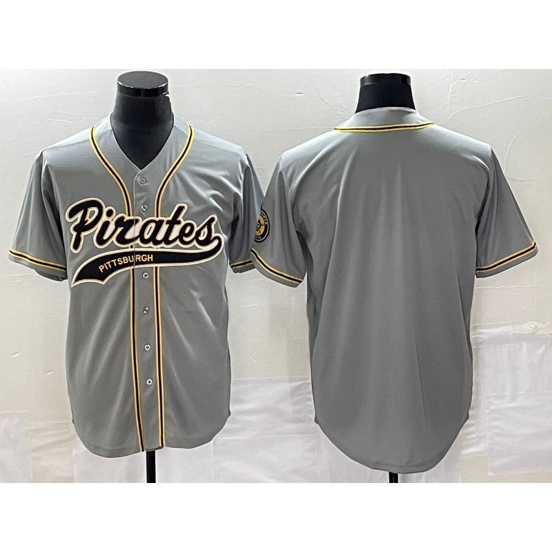 Pittsburgh Pirates Blank Grey BFRAILEY Cool Base Stitched Jersey