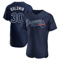 Atlanta Braves #30 Drake Baldwin Player Navy BFRAILEY Alternate Limited Elite Home Game Stitched Jerseys