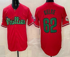 Philadelphia Phillies #62 Jason Kelce Red BFRAILEY Limited Stitched Jersey