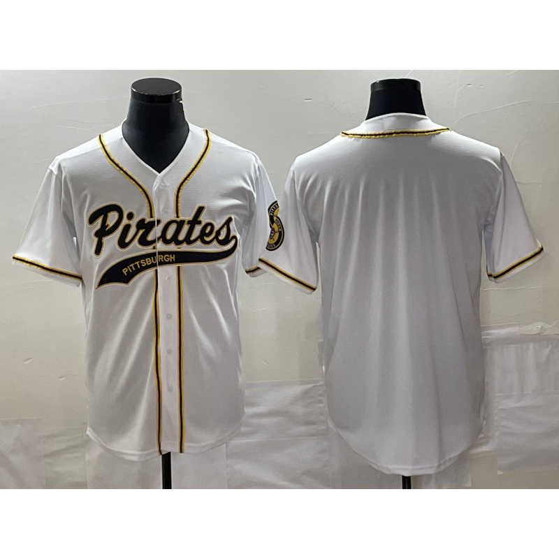 Pittsburgh Pirates Blank White BFRAILEY Cool Base Stitched Jersey