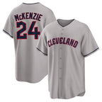 Cleveland Guardians #24 Triston McKenzie Player Gray BFRAILEY Game Home Stitched Jerseys
