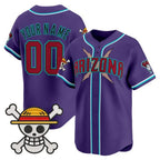 Custom Arizona Diamondbacks x One Piece Purple BFRAILEY Vapor Premier Limited Jersey - Stitched