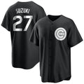 Chicago Cubs #27 Seiya Suzuki Player Black BFRAILEY Game Stitched Jerseys