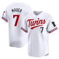 Minnesota Twins #7 Joe Mauer Player White BFRAILEYHome Limited Stitched Jerseys