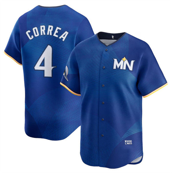 Minnesota Twins #4 Carlos Correa Royal BFRAILEY 2024 City Connect Limited Stitched Jersey