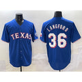 Texas Rangers #36 Wyatt Langford Royal BFRAILEY Cool Base Limited Stitched Jersey