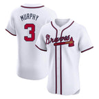 Atlanta Braves #3 Dale Murphy Player White BFRAILEY Limited Elite Home Game Stitched Jerseys
