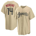 Arizona Diamondbacks #14 Gabriel Moreno Player Tan BFRAILEY City Connect Home Game Stitched Jerseys