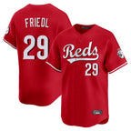 Cincinnati Reds #29 TJ Friedl Player Red BFRAILEY Home Limited Stitched Jerseys