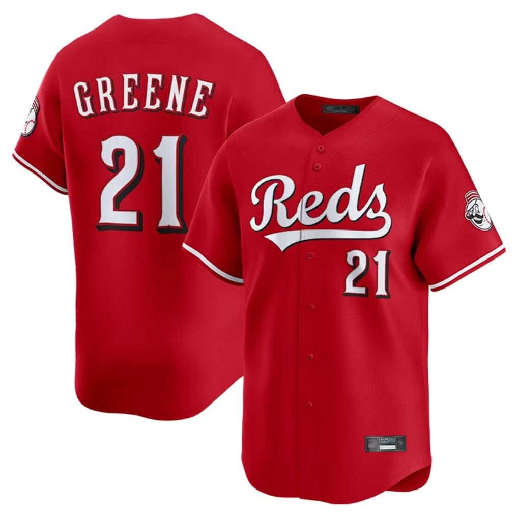 Cincinnati Reds #21 Hunter Greene Player Red BFRAILEY Home Limited Stitched Jerseys