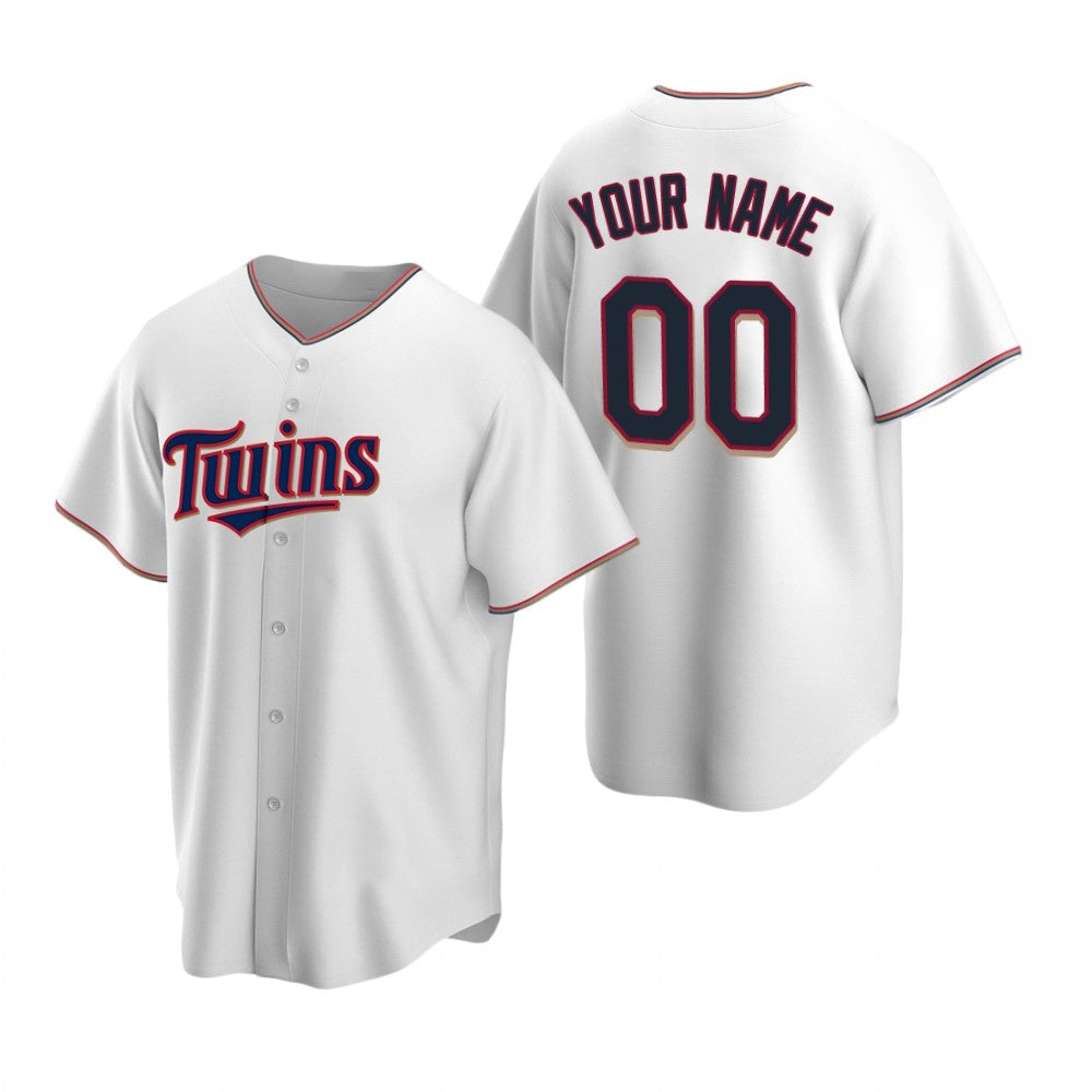 Custom Minnesota Twins White BFRAILEY Stitched Cool Base Home Jersey