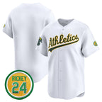 Oakland Athletics Blank White BFRAILEY 2024 Home Limited With Rickey Henderson Patch Stitched Jersey