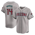Arizona Diamondbacks #14 Gabriel Moreno Player Gray BFRAILEY Road Limited Home Game Stitched Jerseys
