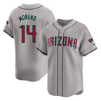 Arizona Diamondbacks #14 Gabriel Moreno Player Gray BFRAILEY Road Limited Home Game Stitched Jerseys